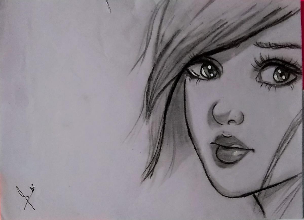 Girl Pencil Sketch
