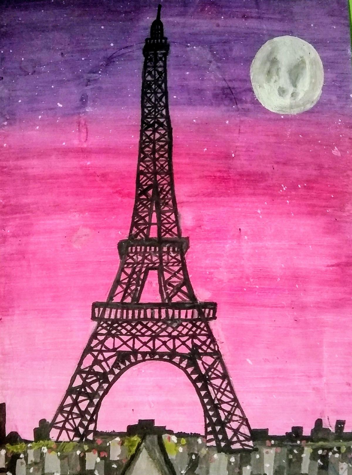 Eiffle tower painting