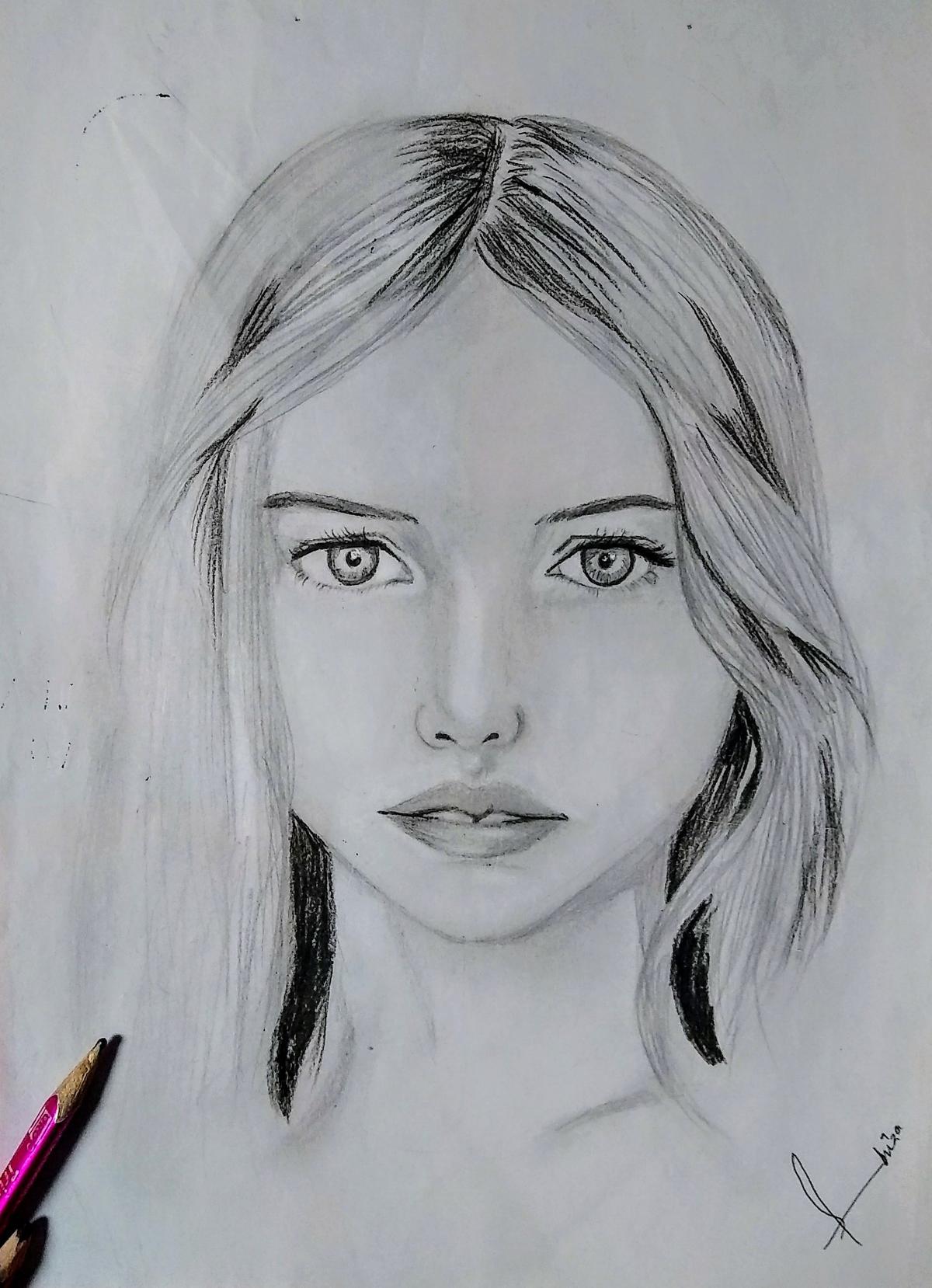 Girl Pencil Sketch