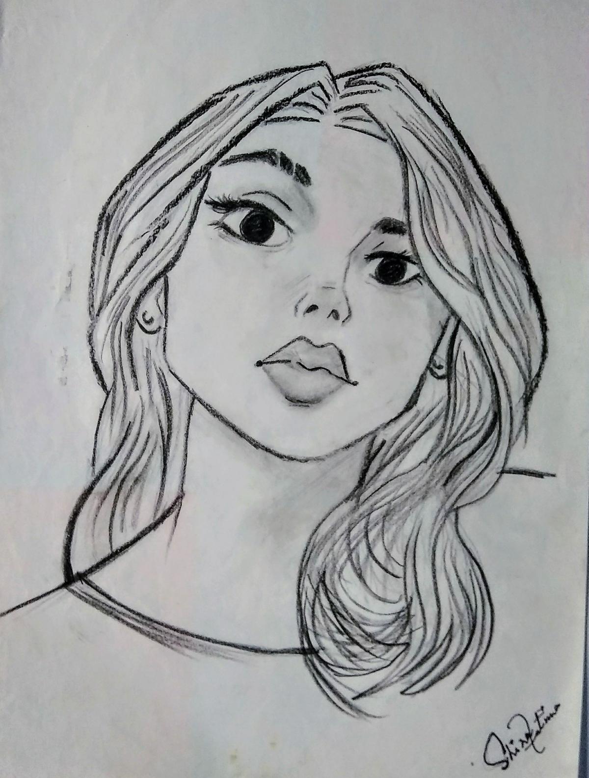 Anime Girl Pencil Sketch